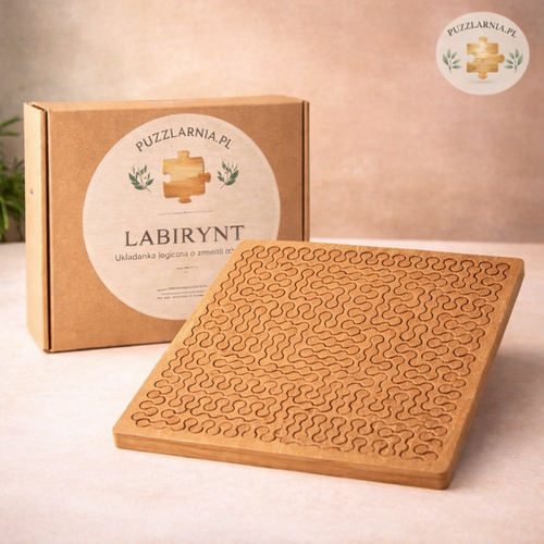 LABIRYNT - Drewniana układanka logiczna